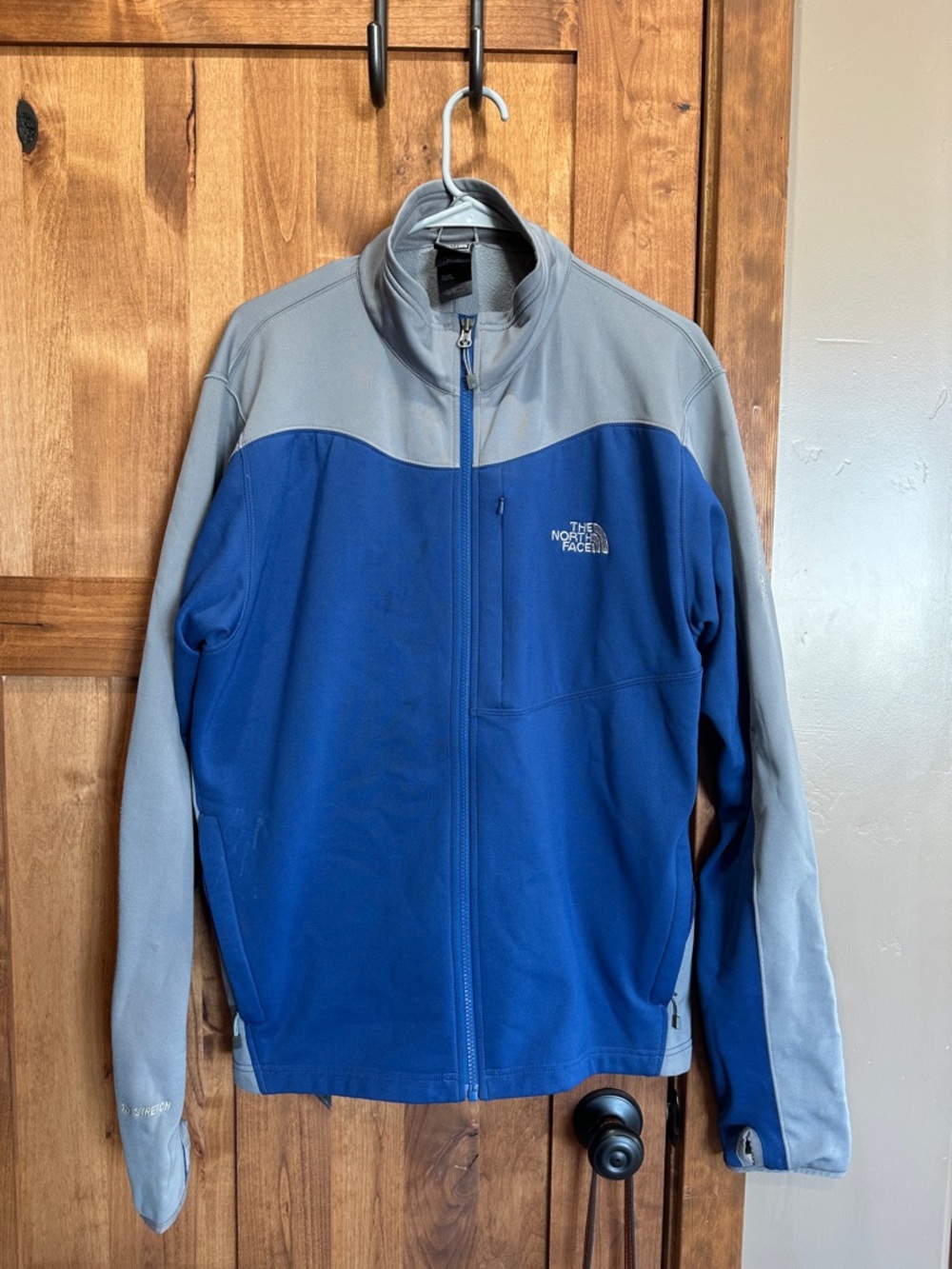 The North Face Blue and Gray Lightweight Fleece Jacket